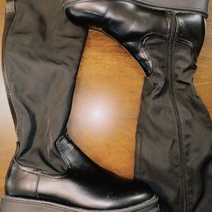 Public Desire Black Combat & Moto Boots